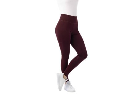 Dámské jezdecké legíny EQUITHEME Lyly dark red (34)