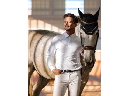 Pánské závodní tričko EQUITHEME Dany bílé (L)