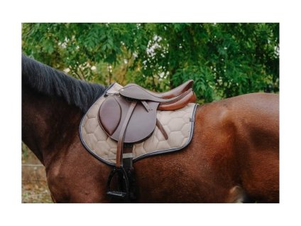 Všestranná podsedlová dečka EQUITHEME Quadri beige VS