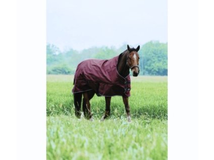 Výběhová deka EQUITHEME Tyrex 1200D High Neck 150g vínová 150cm (DOPRODEJ)