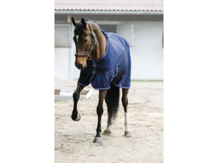 Deka proti hmyzu EQUITHEME Classic 3D Mesh tmavě modrá 165cm