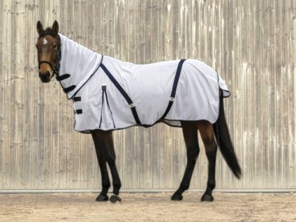 Deka proti hmyzu EQUITHEME Mesh Combo bílá 155cm