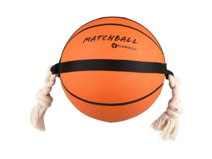 Hračka FLAMINGO - Matchball basketbalový míč s provazy 23,5cm