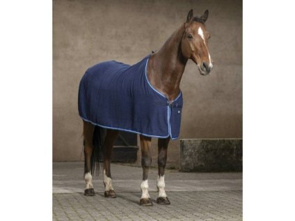 Odpocovací deka RIDING WORLD Polar tmavě modrá 135cm