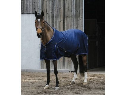 Lehká stájová deka EQUITHEME Classic navy blue 155cm