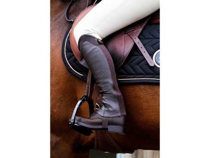 Dámské minichaps EQUITHEME Sparkly hnědé (M)