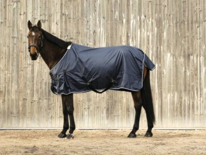 Lehká výběhová deka EQUITHEME 0g navy blue 155cm