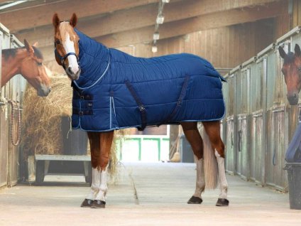 Stájová deka RIDING WORLD Combo 300g modrá 145cm (DOPRODEJ)
