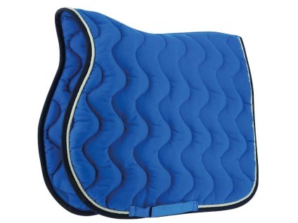 Všestranná podsedlová dečka EQUITHEME Polyfun bright blue/navy blue SHETTY