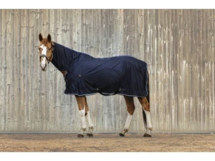 Deka proti hmyzu EQUITHEME Micro Mesh tmavě modrá 155cm
