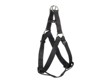 Postroj FLAMINGO Ziggi Step&Go černý (S) 25-45x1,5cm