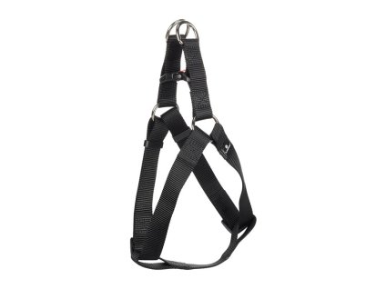 Postroj FLAMINGO Ziggi Step&Go černý (L) 40-70x2,5cm