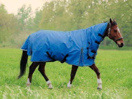 Výběhová deka EQUITHEME Tyrex Aisance s krkem 1200D 100g královsky modrá 165cm