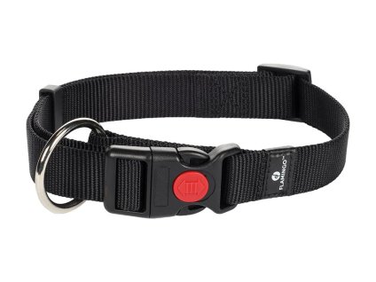 Obojek FLAMINGO Ziggi černý (L) 45-65x2,5cm