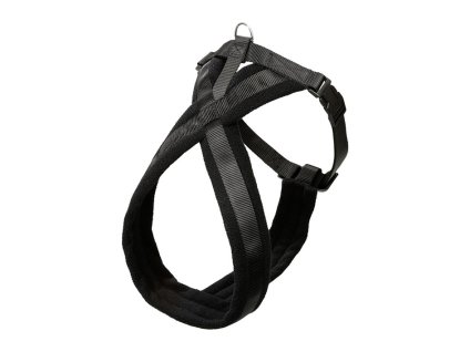 Postroj FLAMINGO Cross nylonový podložený černý (L) 2,5x64-80cm