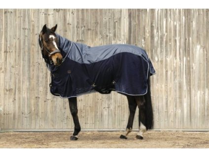 Deka proti hmyzu s nepromokavými zády EQUITHEME tmavě modrá 155cm