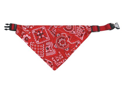 Obojek FLAMINGO se šátkem červený 40-65x2,5cm (DOPRODEJ)