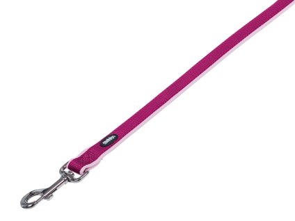 Vodítko NOBBY Classic Preno neoprenové malinové (M/L) 120cm