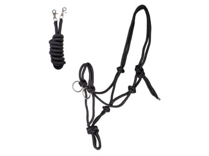 Jezdecká provazová ohlávka WALDHAUSEN black FULL