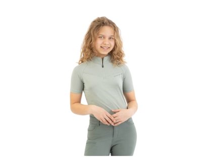 Dětské jezdecké tričko BR Eevolv slate grey (164)