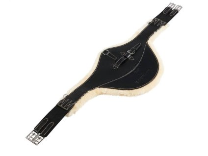 Okopávací podbřišník EQUESTRO s beránkem černý 130cm