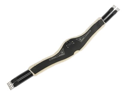 Podbřišník ACAVALLO PVC s beránkem černý 120cm