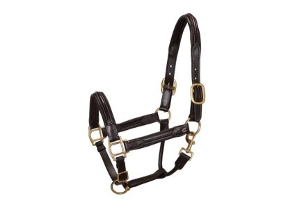 Kožená ohlávka EQUESTRO Soft černá COB