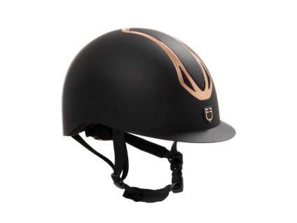 Bezpečnostní helma EQUESTRO Azael black/rosegold (L)