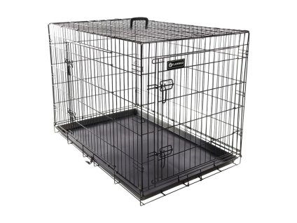 Klec pro psy FLAMINGO Ebo černá 70x109x77cm (2 dveře)