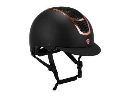 Bezpečnostní helma EQUESTRO Eclipse Stone Mat black/rose gold (S)