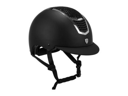 Bezpečnostní helma EQUESTRO Eclipse Stone Mat black/silver (M)