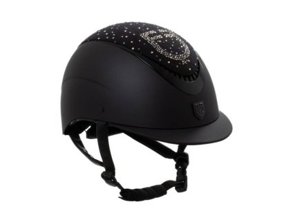 Bezpečnostní helma EQUESTRO Matt black/shiny (S)