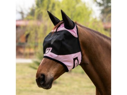 Maska proti hmyzu EQUESTRO Logo orchid (XL)