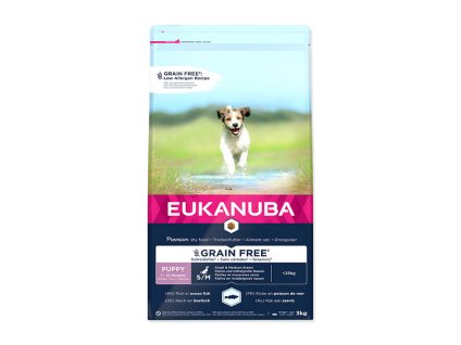 EUKANUBA Grain Free Puppy Small & Medium Ocean Fish 3kg