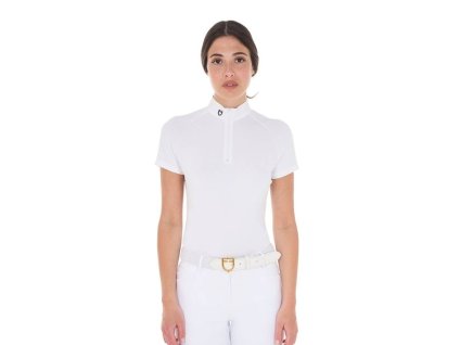 Dámské závodní tričko EQUESTRO Taline white (L)