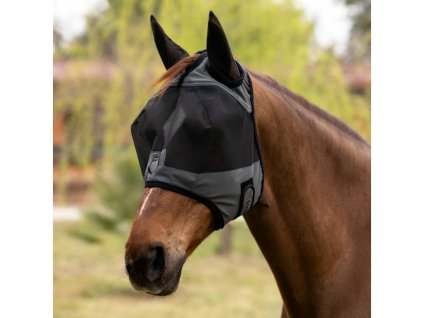 Maska proti hmyzu EQUESTRO Logo asphalt (XL)