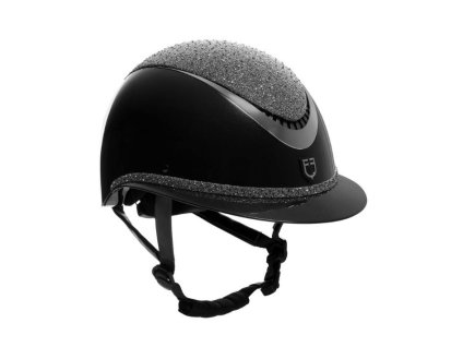 Bezpečnostní helma EQUESTRO Luxury Wide black/silver (M)
