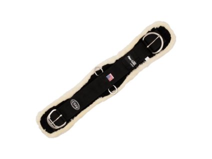 Westernový podbřišník POOLS Comfort s beránkem černý 32"