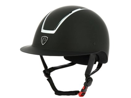 Bezpečnostní helma EQUITHEME Glin Mat black matt/silver (52-54) (DOPRODEJ)