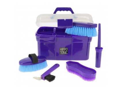 Box na čištění + sada kartáčů HIPPOTONIC violet