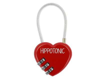 Zámek HIPPOTONIC Heart červený (DOPRODEJ)