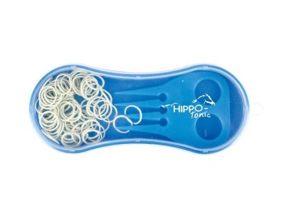 Kartáč HIPPOTONIC s gumičkami do hřívy modrý