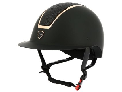 Bezpečnostní helma EQUITHEME Glin Mat black matt/pink (52-54)