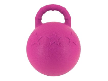 Míč pro koně HIPPOTONIC s madlem fuchsia