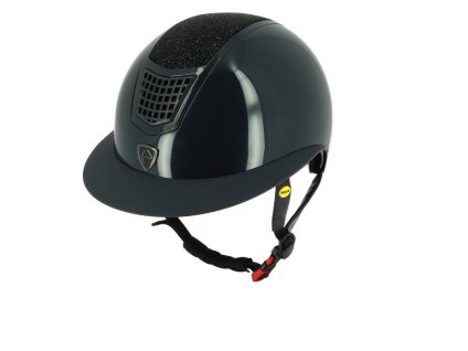 Bezpečnostní helma EQUITHEME Airy LM MIPS blue shiny (53-55)