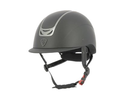 Bezpečnostní helma EQUITHEME Pepit black/chrome metallic (52-54)