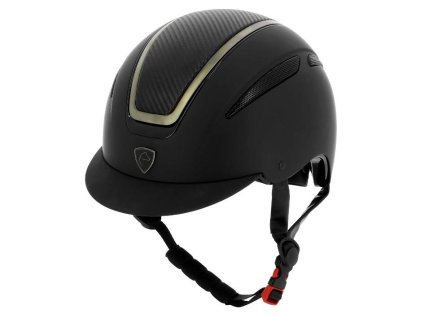 Bezpečnostní helma EQUITHEME Agris black/chrome carbon (53-55)