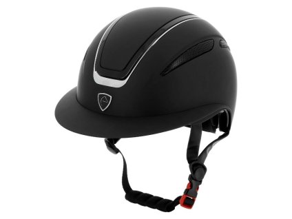 Bezpečnostní helma EQUITHEME Agris s širokým kšiltem black/silver (53-55)