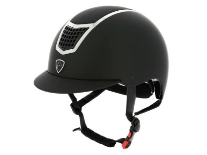 Bezpečnostní helma EQUITHEME Airy silver/black (53-55)