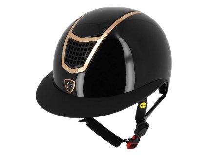 Bezpečnostní helma EQUITHEME Airy LM MIPS black glossy (53-55)